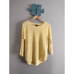 Dana Buchman Lightweight Spring Chevron Knit Pullover Sweater Large